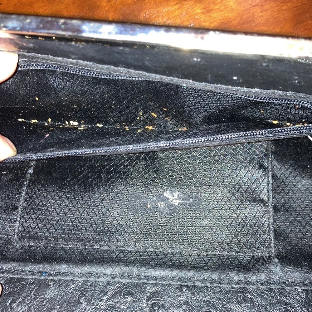 Ostrich Clutch Faux